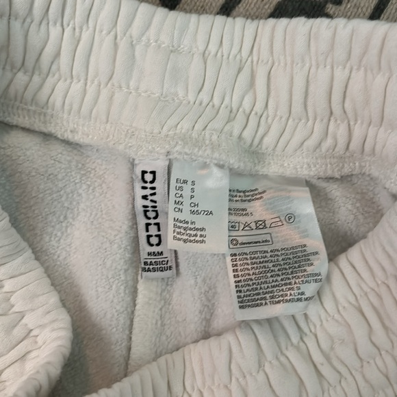 white baggy straight leg sweat pants - Picture 2 of 2